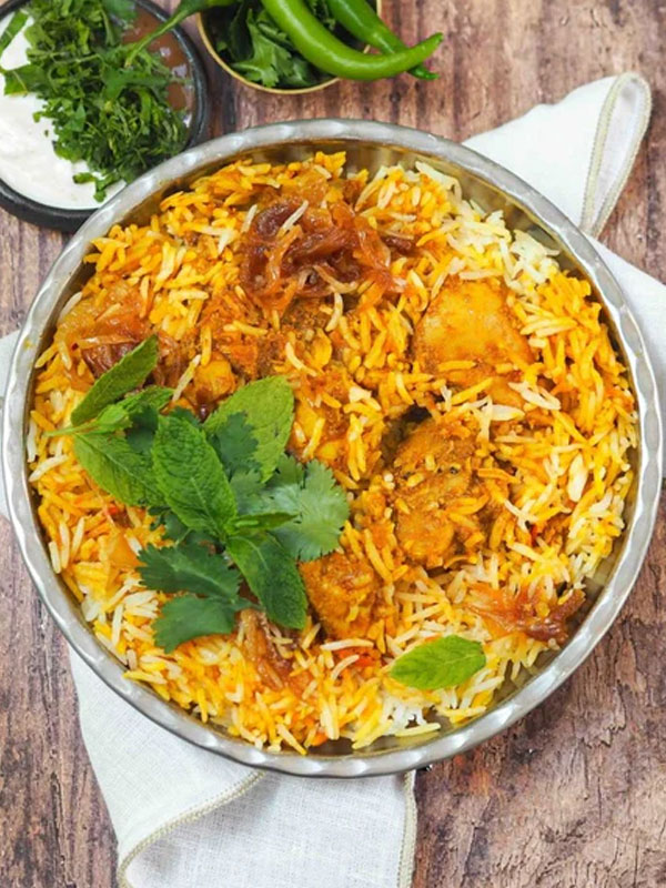 Biryani served in MariGold Restaurant, Kilmacolm