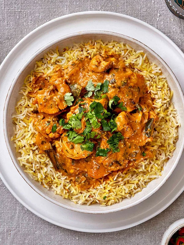 Goan fish curry served in MariGold Restaurant, Kilmacolm